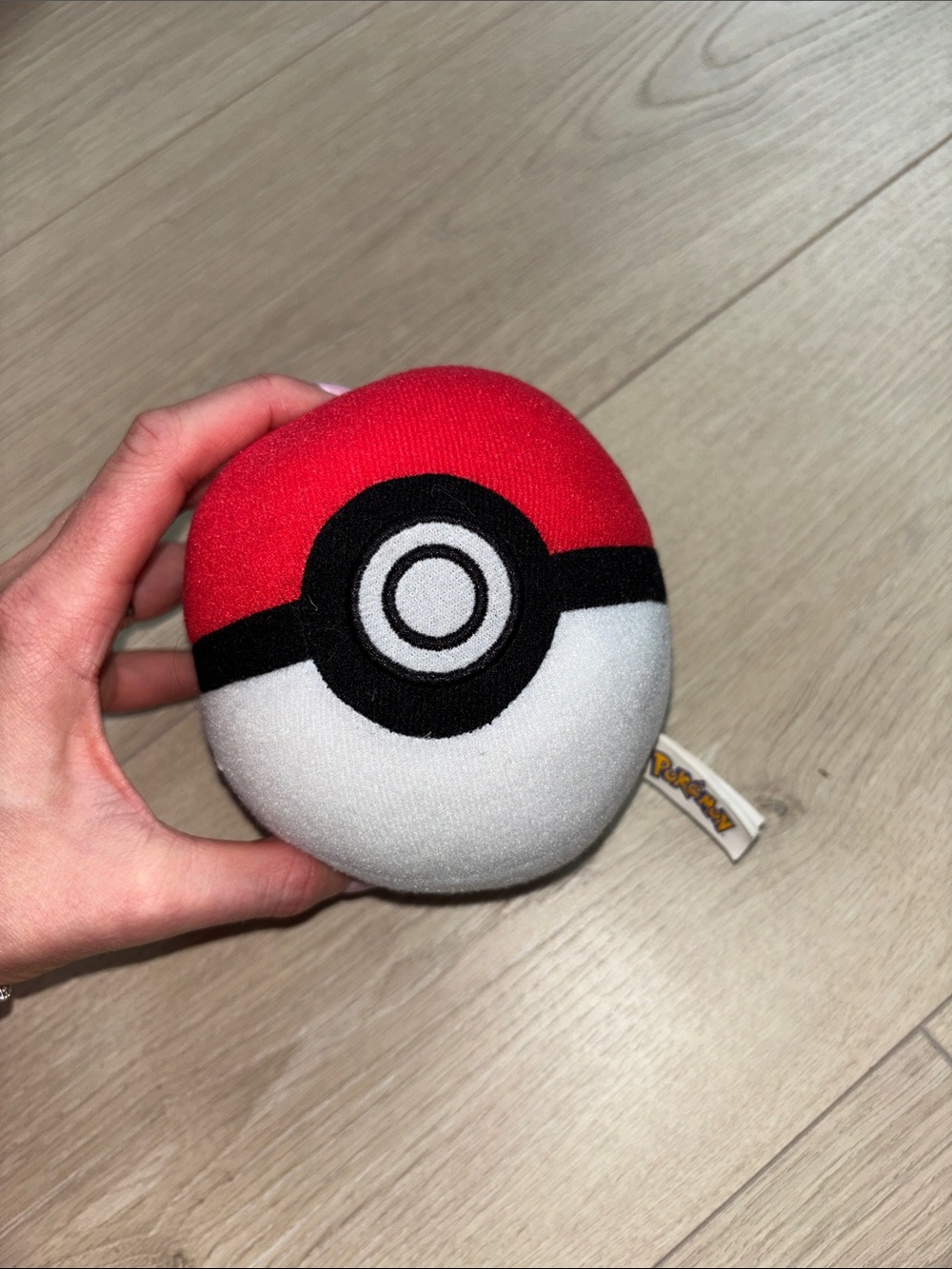 Pokemon Red and White Pokeball Plush
